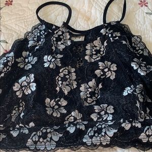 Buckle bralette in black and white